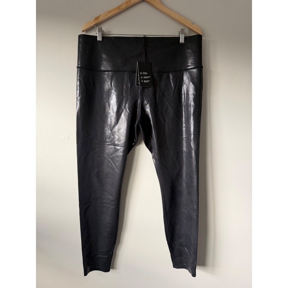 Knix x Birds Papaya Sculpt Legging Black Shiny High Rise XXL FKA307BXXL